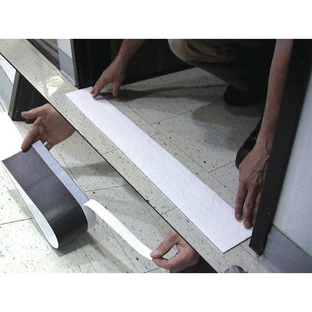 Sorbent Strip, 4 1/2 in x 48 in, Harsh Chemicals, White, 10 PK