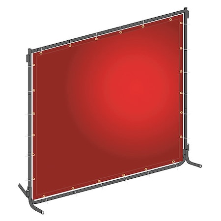 Welding Screen, Transparent PVC, 6 ft. W., 6 ft. H., 13 oz/sq yd, 150 Degrees F Withstand Temp.