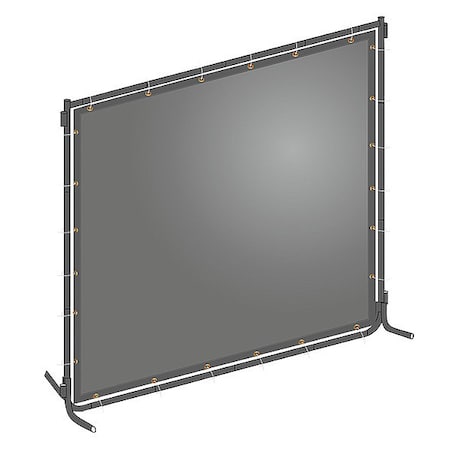 Welding Screen, Transparent PVC, 6 ft. W., 6 ft. H., 13 oz/sq yd, 150 Degrees F Withstand Temp.