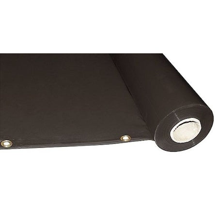 Welding Curtain Roll, Transparent PVC, 75 ft. W., 5 ft. H., 13 oz/sq yd, With Grommet, Gray