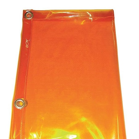 Welding Curtain, Transparent PVC, 8 ft. W., 6 ft. H., 13 oz/sq yd, 150 Degrees F Withstand Temp.