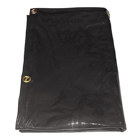 Welding Curtain, Transparent PVC, 6 ft. W., 4 ft. H., 13 oz/sq yd, 150 Degrees F Withstand Temp.