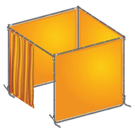 Welding Booth Kit, Transparent PVC, 6 ft. W., 6 ft. H., 13 oz/sq yd, 150 Degrees F Withstand Temp.