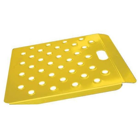 Curb Ramp, Alum., Yellow, 22 In. W, 24 In. L