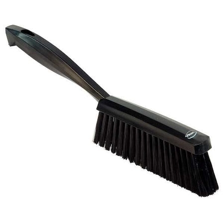 1 19/32 in W Bench Brush, Soft, 6 3/4 in L Handle, 7 in L Brush, Black, Plastic, 13 in L Overall