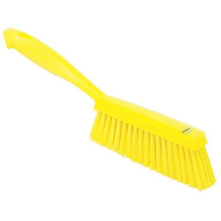 1 19/32 in W Bench Brush, Medium, 6 1/2 in L Handle, 6 1/2 in L Brush, Yellow, Plastic