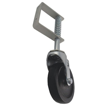 Gate Caster, Rubber, 4 in., 125 lb.