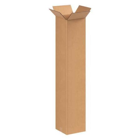 8 in x 8 in x 42 in Shipping Box, Kraft, Corrugate, Single Wall, 32 ECT