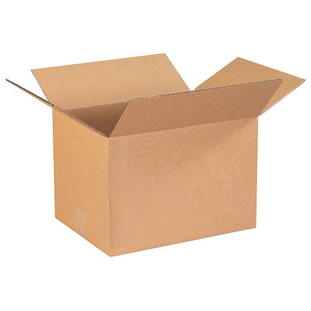 13 1/4 in x 10 1/4 in x 9 in Shipping Box, Kraft, Corrugate, Single Wall, 32 ECT