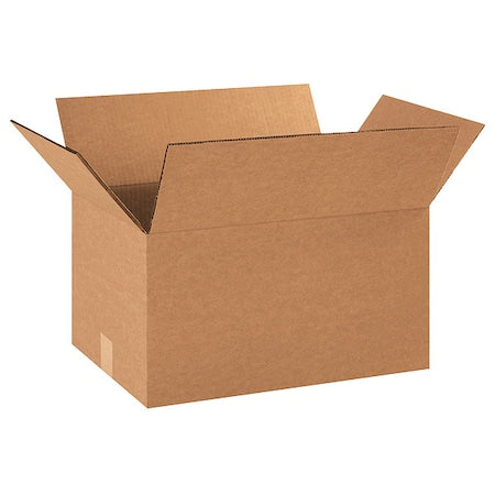 18 in x 12 in x 10 in Shipping Box, Kraft, Corrugate, Double Wall, 48 ECT