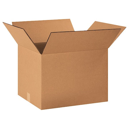 22 in x 18 in x 16 in Shipping Box, Kraft, Corrugate, Double Wall, 48 ECT