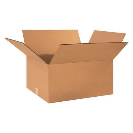 24 in x 20 in x 12 in Shipping Box, Kraft, Corrugate, Double Wall, 48 ECT