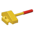 Rail Car Wheel Chock, Steel, Yellow