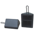 Wheel Chock, Molded Rbr w/Stl Grab, Black