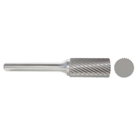 Carbide Bur, Cylinder, 1/4 In, 1/8 Shank