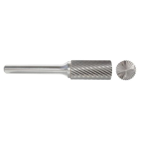 Carbide Bur, End Cut, 3/16 In, 1/4 Shank