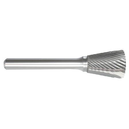 Carbide Bur, Inverted Cone, 1/2, 1/4 Shank