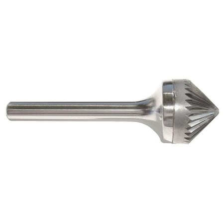 Carbide Bur, Cone, 3/4 In, 1/4 Shank