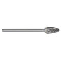 Carbide Bur, Tree, 1/4 In, 1/4 Shank