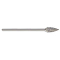 Carbide Bur, Flame, 5/16 In, 1/4 Shank
