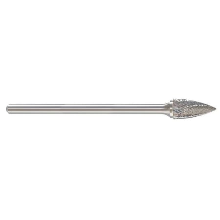 Carbide Bur, Pointed Tree, 1/4, 1/4 Shank