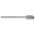 Carbide Bur, Radius End, 1/4 In, 1/4 Shank