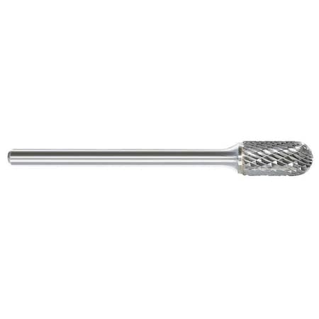 Carbide Bur, Radius End, 3/8 In, 1/4 Shank