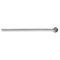 Carbide Bur, Ball Shape, 1/2 In, 1/4 Shank