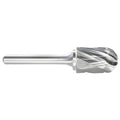 Carbide Bur, Radius End, 3/8 In, 1/4 Shank