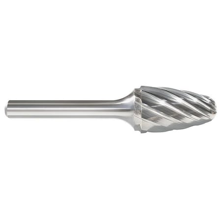 Carbide Bur, Tree, 1/4 In, 1/4 Shank