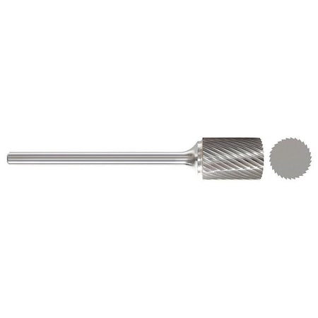 Carbide Bur, Cylinder, 3/8 In, 1/4 Shank