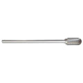 Carbide Bur, Radius End, 1/4 In, 1/4 Shank