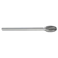 Carbide Bur, Oval, 1/4 In, 1/4 Shank