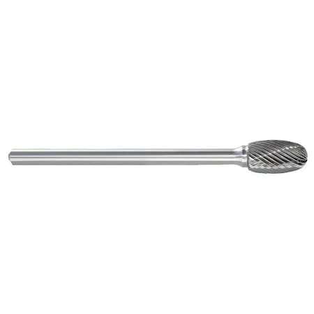 Carbide Bur, Oval, 3/8 In, 1/4 Shank