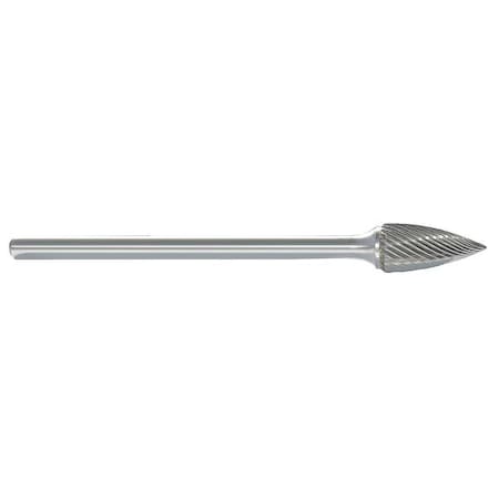 Carbide Bur, Pointed Tree, 1/4,1/4 Shank
