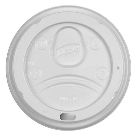 Lid for 10 oz. Hot Cup, Dome, Sip Through, White, Pk1000