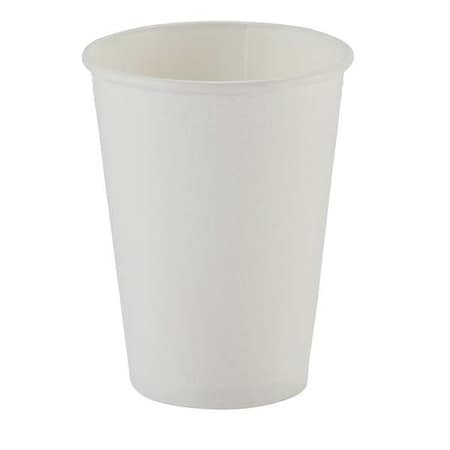 Disposable Hot cup 12 oz. White, Paper, Pk1000