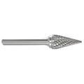 Carbide Bur, Pointed Cone, 1/4, 1/4 Shank