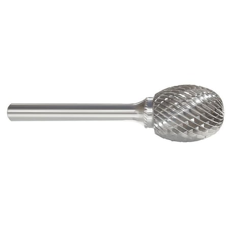 Carbide Bur, Oval, 3/8 In, 1/4 Shank
