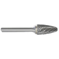 Carbide Bur, Tree, 1/2 In, 1/4 Shank