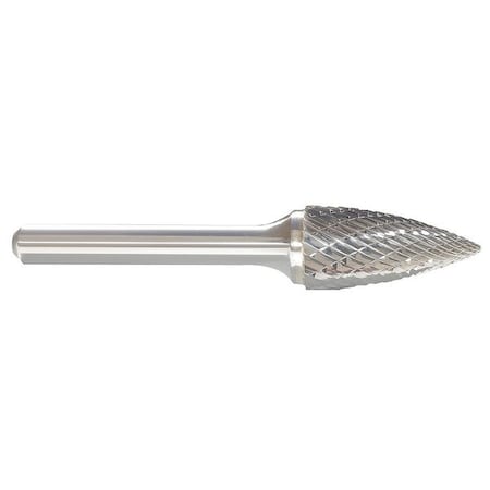 Carbide Bur, Pointed Tree, 1/4, 1/4 Shank