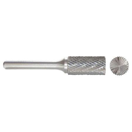 Carbide Bur, End Cut, 7/16 In, 1/4 Shank