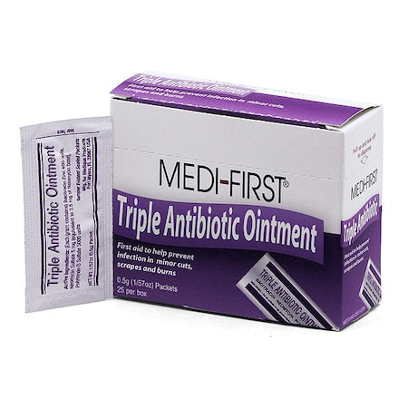Topical Ointment, Triple Antibiotic Ointment, Wrapped Packets, .02 oz., PK25