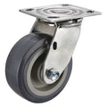 Swivel Plate Caster, 750 lb., Delrin, Gray