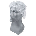 Bouffant Cap, Polypropylene, 24 in Dia., White, L, 100 PK