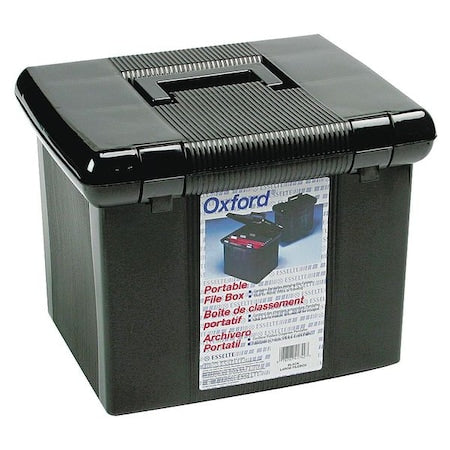 Portable File Box, Black