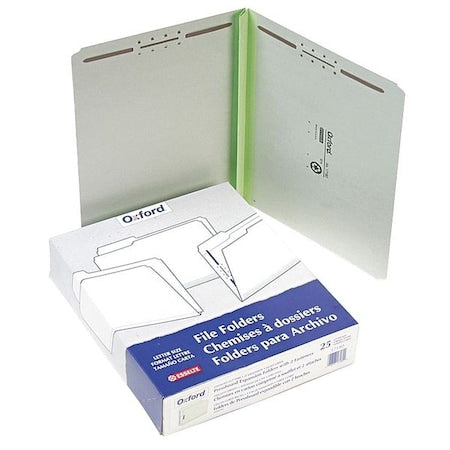 File Folders 8-1/2" x 11", Straight Tab, Green, Pk25
