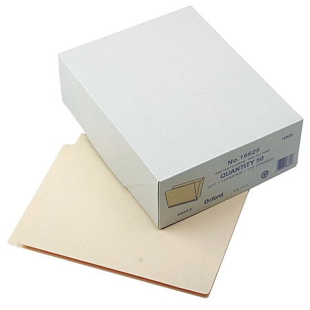 File Folders 8-1/2" x 11", Straight Tab, Manila, Pk50