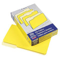 File Folders 8-1/2" x 14", 1/3-Cut Tab, Yellow, Pk100