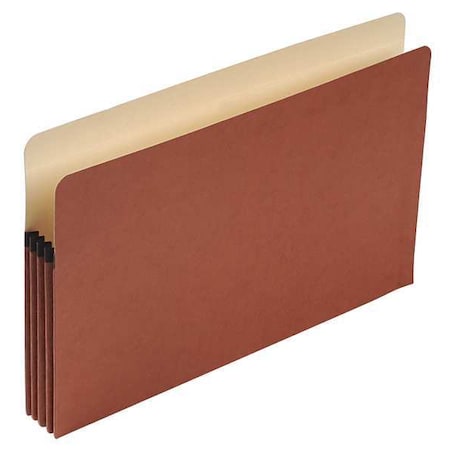 Expandable File Folder 8-1/2 x 14" Red, 3-1/2" Expansion